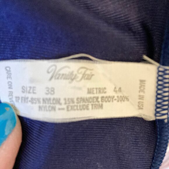 Vanity Fair Camisole Navy Size 38 - Picture 4 of 7